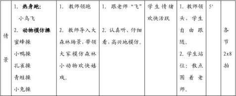 初中体育教案范文