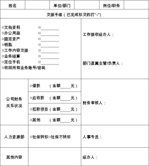 人事调动函