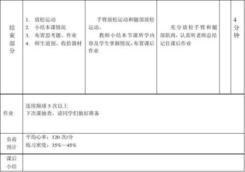 小学乒乓球课教学计划