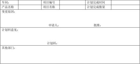 日生产计划变更申请