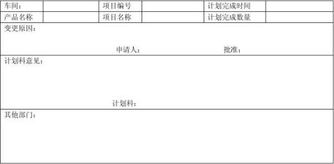 日生产计划变更申请