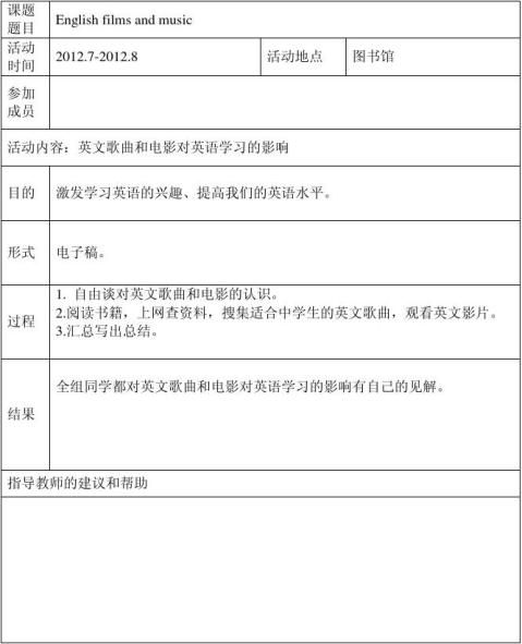 英语研究性学习报告 英语研究性学习报告精选八篇 范文118