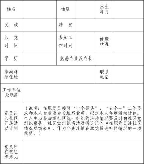 在职党员注册志愿者不低于在职党员的