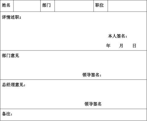 加薪申请表模板图片