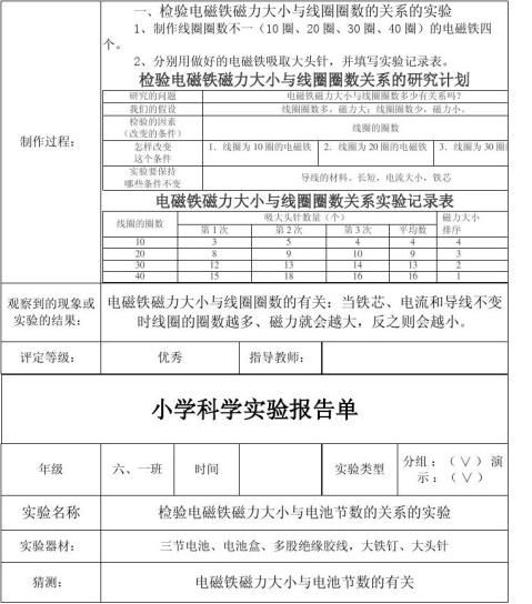 【科學小實驗報告】科學小實驗報告精選八篇_範文118